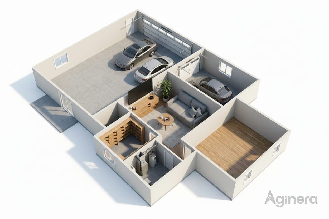 Home with double garage — room reveal 3