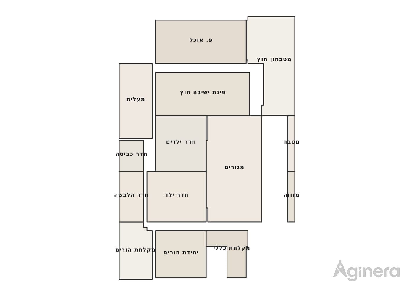 Family apartment — coloured floor-plan plate generated from the drawing