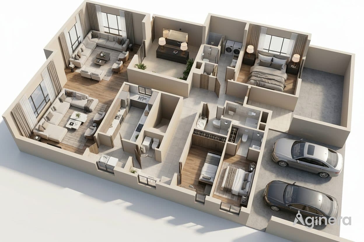 Villa with driveway — room reveal 3