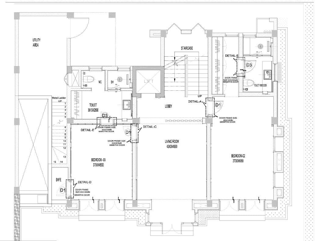 Building working drawing / plan