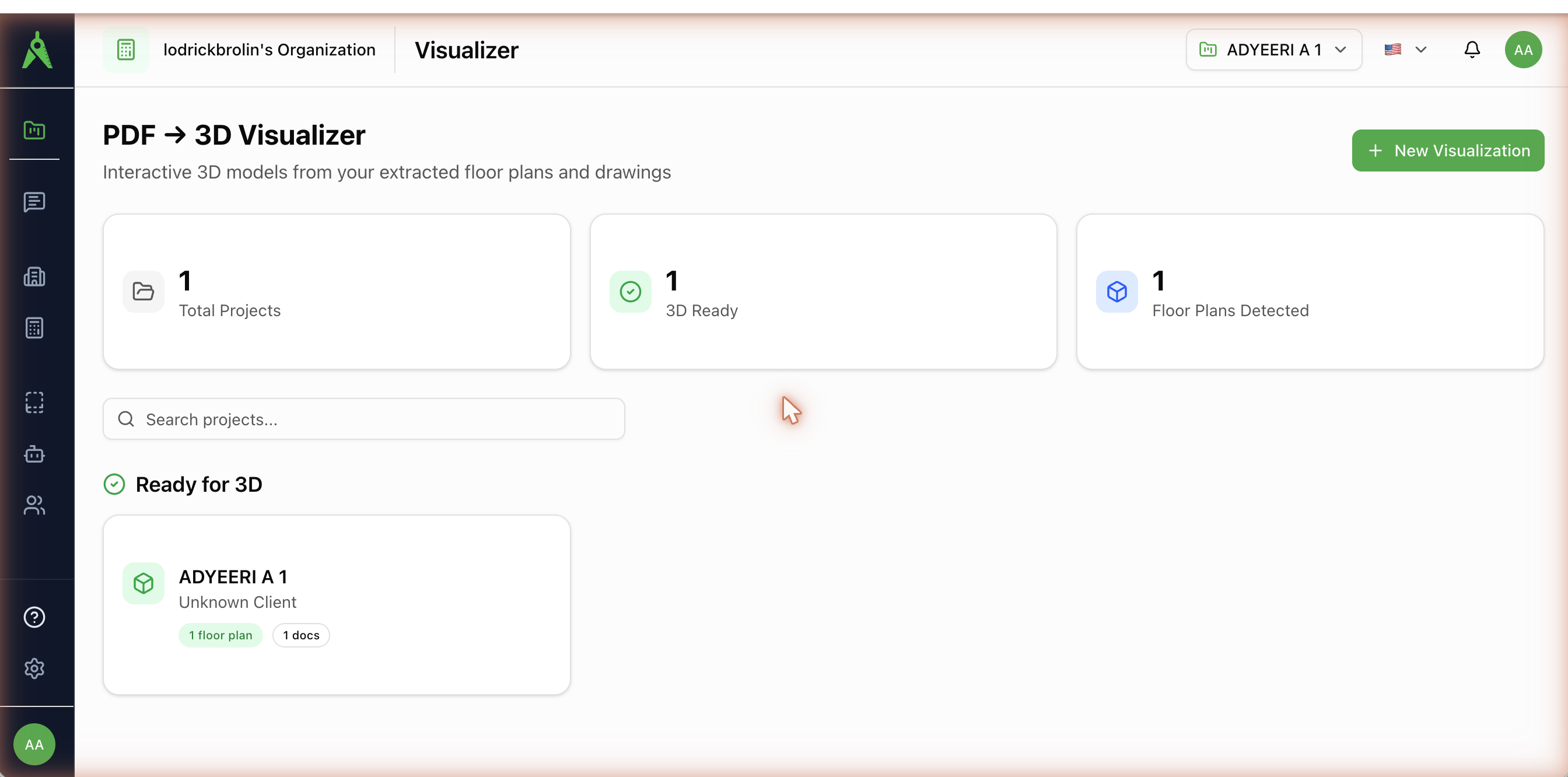 The PDF to 3D Visualizer project list