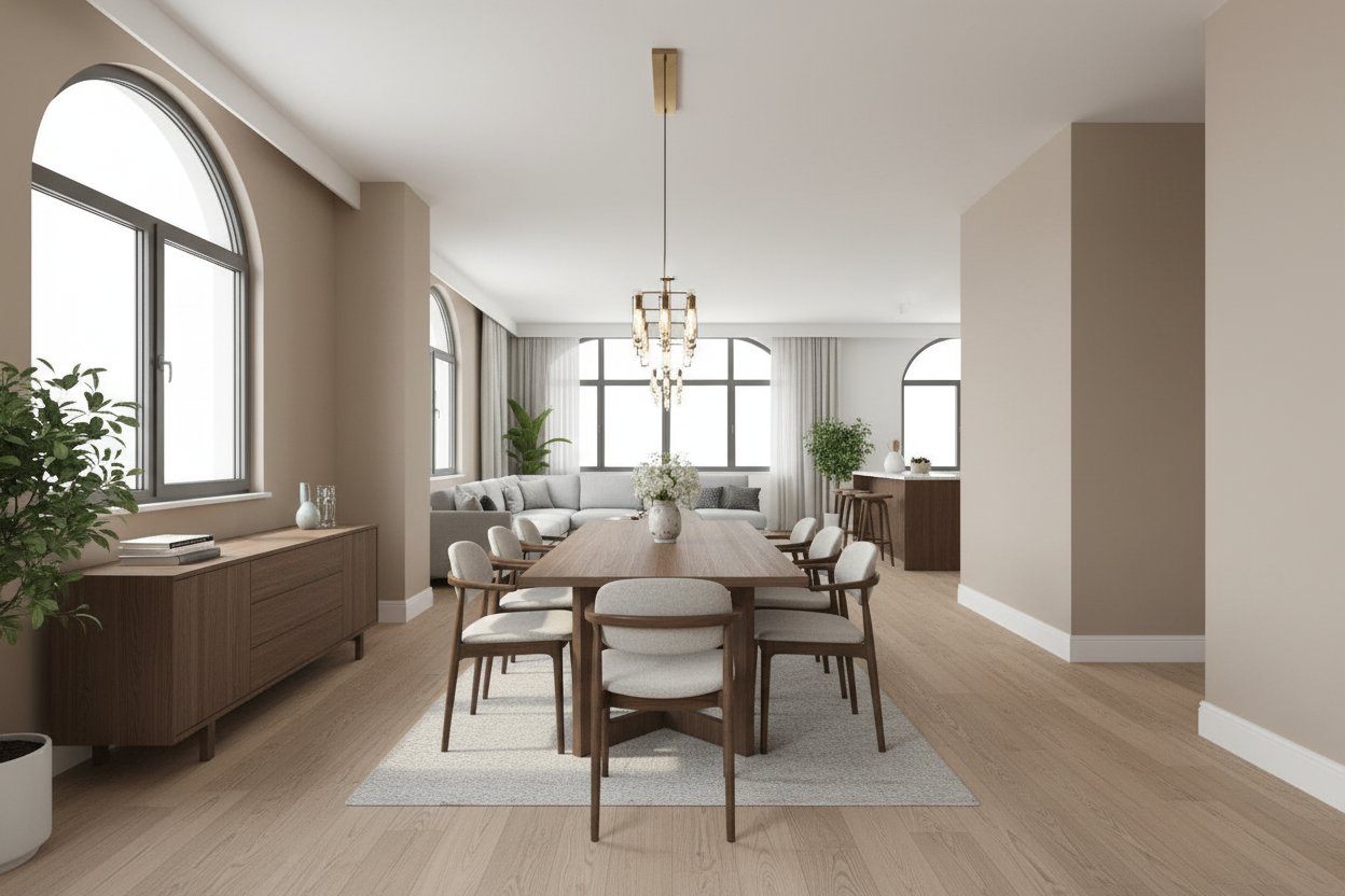 AI-generated 2BHK apartment dining room