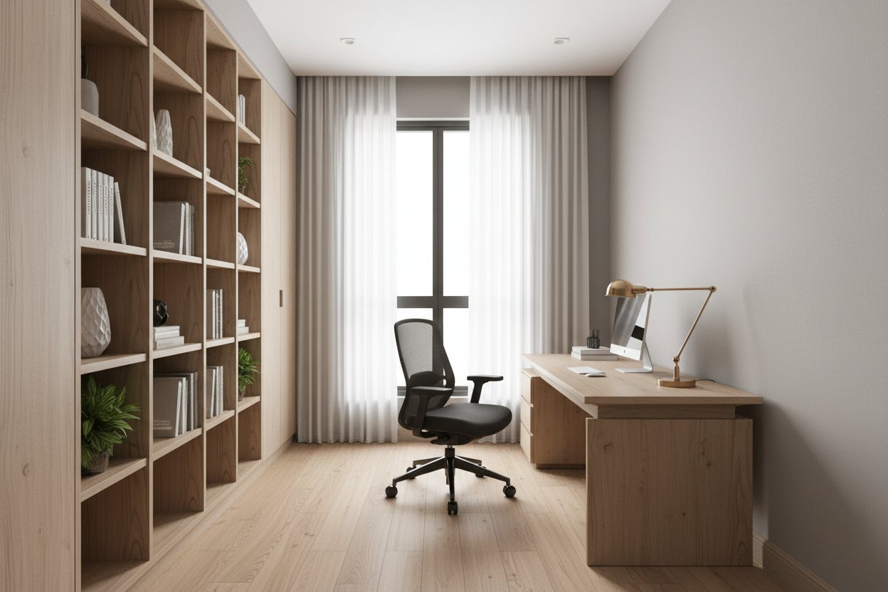 AI-generated hotel home office