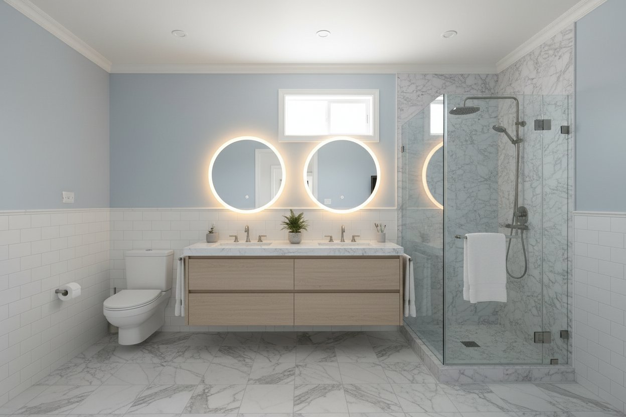 AI-generated luxury villa bathroom