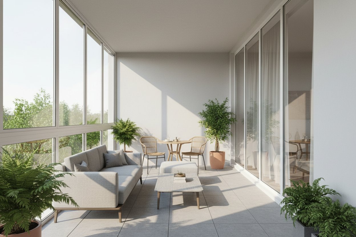 AI-generated residential house living room